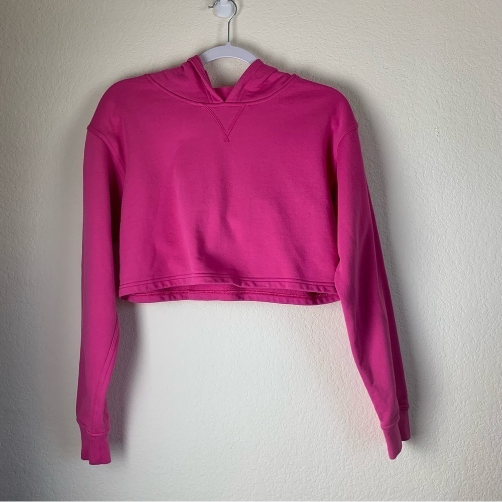 Lululemon womens pink all yours cropped hoodie 6